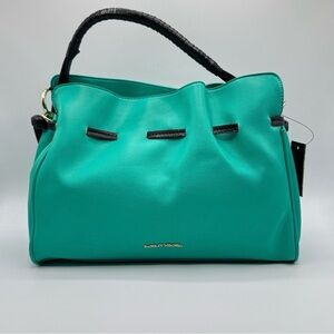 Badgley Mischka Green and Black Shoulder Bag